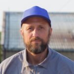 industrial manufacturing factory worker posing